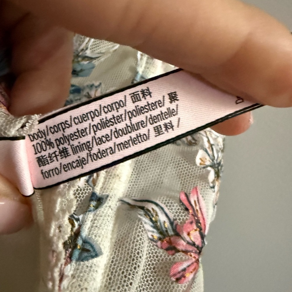 Victoria’s Secret Dream Angels Floral Lace Bustier Corset Top 34D Romantic - Picture 4 of 6